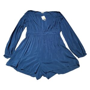 NWT Flirty Ecote Blue Relaxed Fit Romper - Size L
